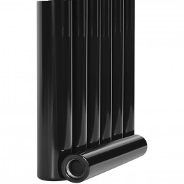 Трубчатый радиатор Stout TUBE ROUND R40 1-1750- 6 секций боковое подключение (черный)