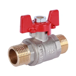 Кран шаровый Rommer 1/2″ НР-НР, стандартный, ручка-бабочка