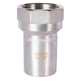 Вставка переходная НПр-ВР Rommer 42х1 1/2 из нержавеющей стали прессовой