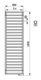 Электрический полотенцесушитель Zehnder Subway SUBEC-150-60/ID (хром)