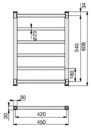Полотенцесушитель водяной Zehnder Stalox STX-060-045 (белый)