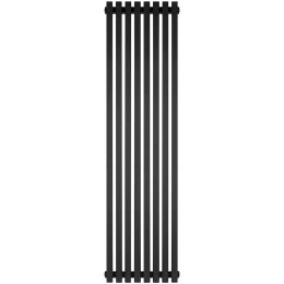 Трубчатый радиатор Stout TUBE QUADRO QV40-1750- 8 секций R нижнее правое подключение (черный матовый муар)
