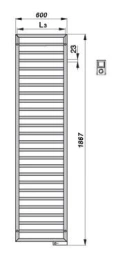 Электрический полотенцесушитель Zehnder Subway SUBEC-180-60/ID (хром)