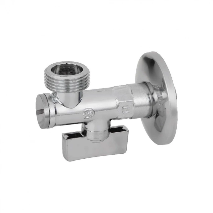 Кран шаровый Bugatti Minnesota 1/2"x 1/2" НР-НР, 871, с розеткой, ручка-флажок