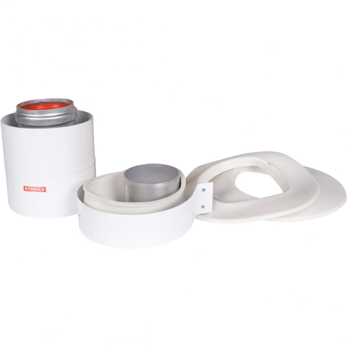 Начальный участок Rommer вертикальный D 60/100 (Baxi (кроме ECO Nova/Classic) хомут в комплекте + втулка D60 L-50