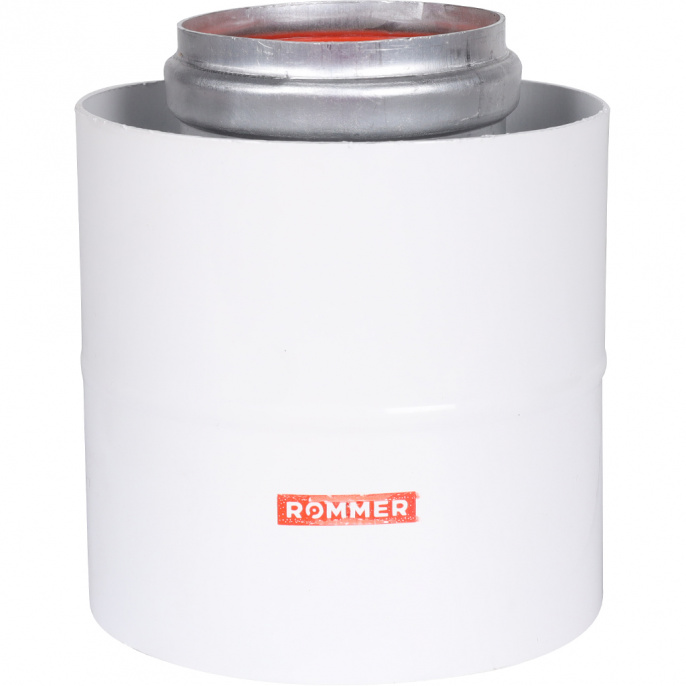 Начальный участок Rommer вертикальный D 60/100 (Baxi (кроме ECO Nova/Classic) хомут в комплекте + втулка D60 L-50