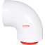 Начальный участок Rommer 90° D 60/100 (Bosch, Buderus, Navien S/C/E, Baxi ECO Nova/Classic,  Baltur, Лемакс, Fondital ) в комплекте фланец
