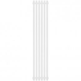 Трубчатый радиатор Stout TUBE QUADRO QV40-1750- 6 секций боковое подключение (белый муар)