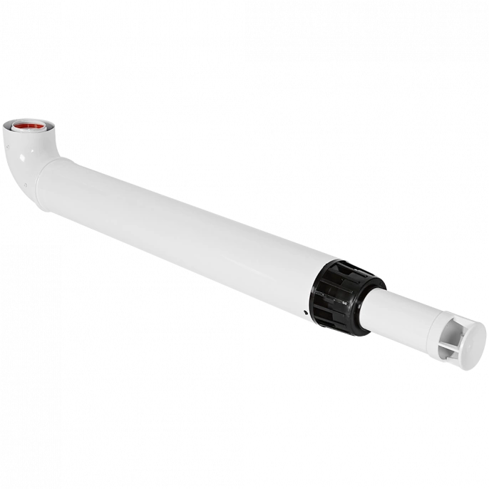 Комплект дымохода Rommer Антилёд D 60/100 - 1000 мм (Bosch,Buderus,Navien S/C/E,Baxi ECO Nova(кроме 31F и 1.31F)/Classic,Fondital) в комп. фланец