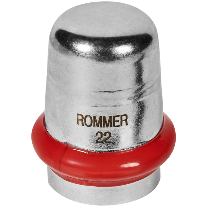 Заглушка Rommer 22 из нержавеющей стали прессовой