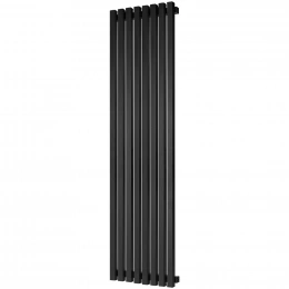 Трубчатый радиатор Stout TUBE QUADRO QV40-1750- 8 секций R нижнее правое подключение (черный матовый муар)