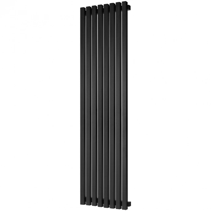 Трубчатый радиатор Stout TUBE QUADRO QV40-1750- 8 секций R нижнее правое подключение (черный матовый муар)