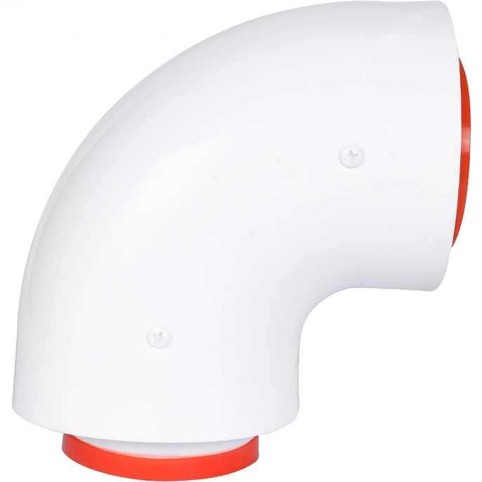 Начальный участок Rommer 90° D 60/100 (Bosch, Buderus, Navien S/C/E, Baxi ECO Nova/Classic,  Baltur, Лемакс, Fondital ) в комплекте фланец