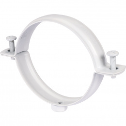 Крепление к стене Rommer D 80 белое металлическое ( хомут)